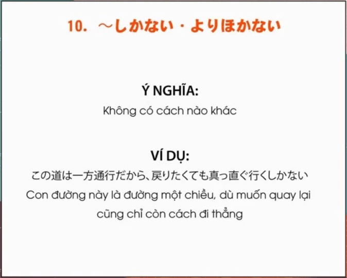10 Ngữ pháp tiếng Nhật có trạng thái phủ định