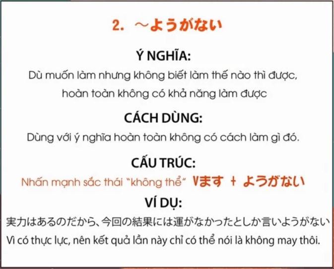 10 Ngữ pháp tiếng Nhật có trạng thái phủ định