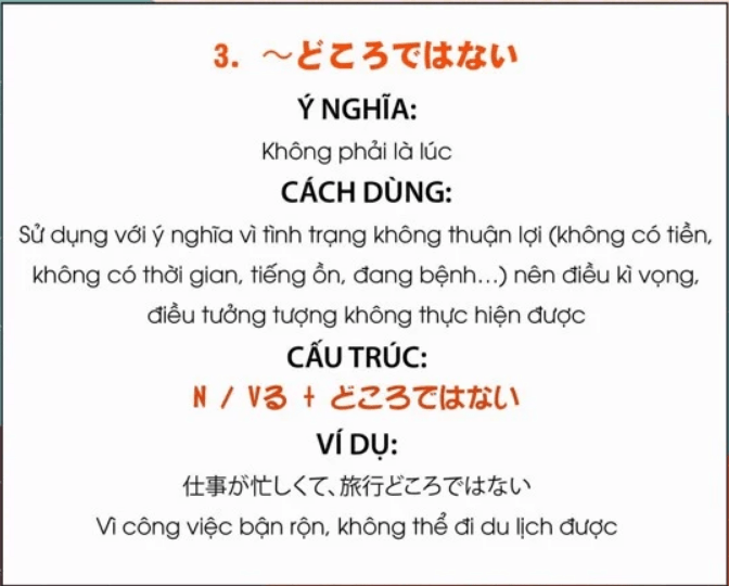 10 Ngữ pháp tiếng Nhật có trạng thái phủ định