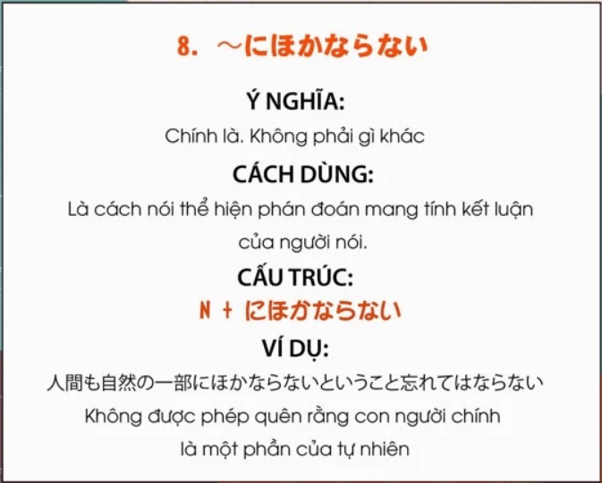 10 Ngữ pháp tiếng Nhật có trạng thái phủ định