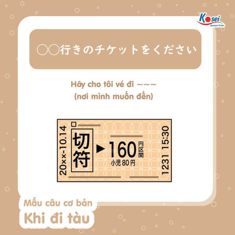 Mẫu câu giao tiếp cơ bản khi đi tàu ở Nhật