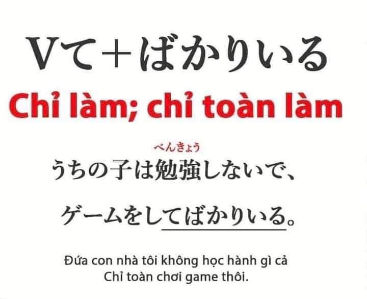 Tổng hợp Ngữ pháp ばかり