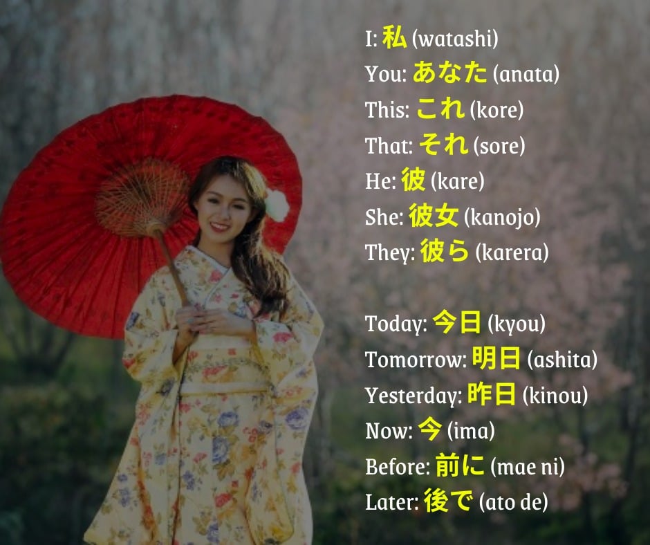 Từ tiếng Nhật sử dụng hàng ngày