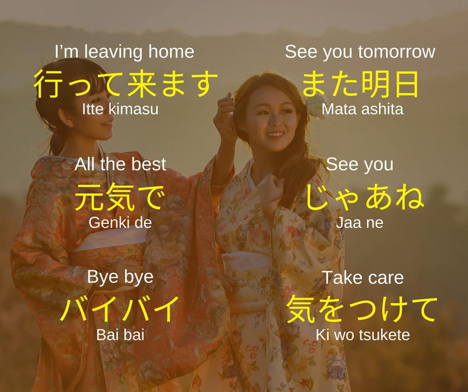 Từ tiếng Nhật sử dụng hàng ngày