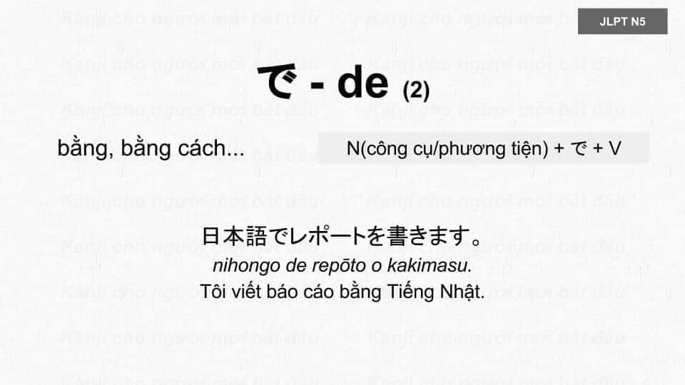Học Trợ Từ cơ bản trong tiếng Nhật N5